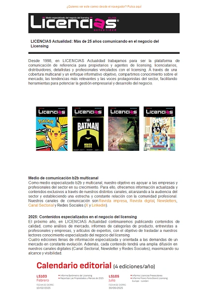 Newsletter de Licencias