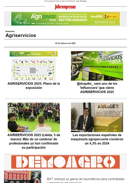 Newsletter Agriservicios