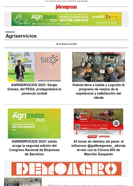 Newsletter Agriservicios