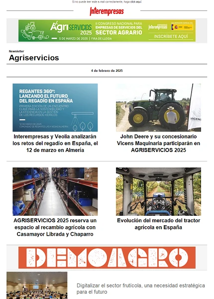 Newsletter Agriservicios