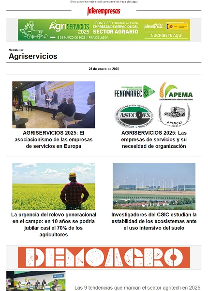 Newsletter Agriservicios