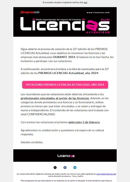 Newsletter de Licencias