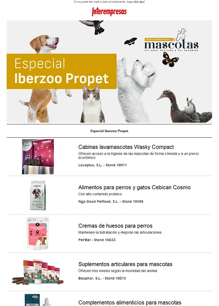 Newsletter Mascotas