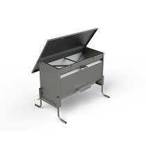 Tolvas de terneros con tejado