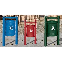 Papeleras metlicas de exterior