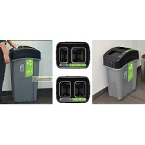 Contenedores de reciclaje con separador