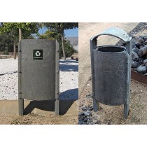 Papeleras de material reciclado