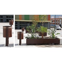 Papeleras metlicas de exterior