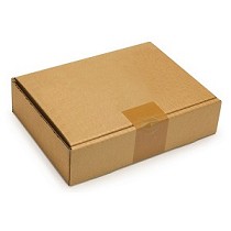 Cajas postales marrn para productos planos
