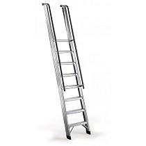 Escalera de alumino con pasamanos