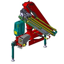 Gras articuladas sobre camin