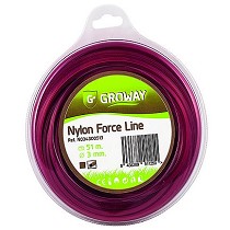 Hilo nylon para desbrozadora Groway Force line Blister Cuadrado