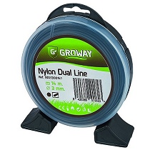 Hilo nylon para desbrozadora Groway Dual line Blister Redondo