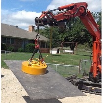 Electroimn circular conectado a batera