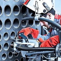 Soldador de tubo placa