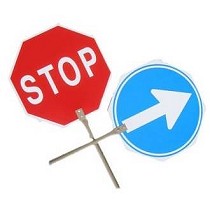 Paleta manual informativa Stop-Paso