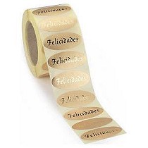 Etiquetas adhesivas ovaladas