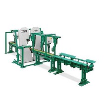 Sierras de cintas gemelas confrontadas