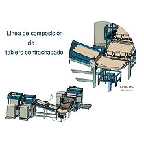 Lnea de composicin de tablero contrachapado