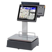 Balanzas comerciales con pantalla tctil y display publicitario