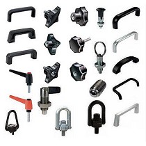 Asas, pomos y componentes de posicionamiento