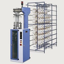 Mquina circular para la produccin de malla tubular para industria pesquera