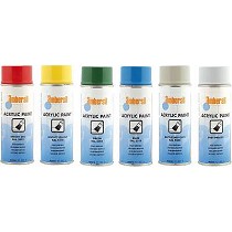 Pintura acrlica en aerosol disponible en variedad de colores