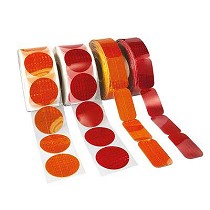 Reflectores adhesivos con lentes prismticas