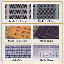 Mallas y accesorios para cribado de ridos