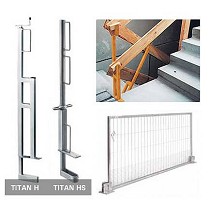 Sistemas de proteccin de bordes de aluminio y soportes de barandillas
