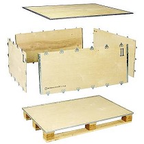 Cajas de madera plegables con paleta para embalaje