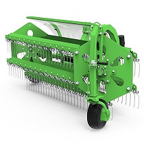 Rastrillo hilerador tipo cesta