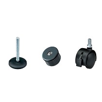 Patas, conteras y ruedas