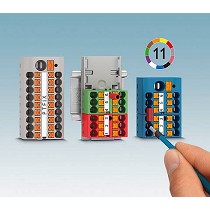 Bloques de distribucin listos para conectar con conexin push-in