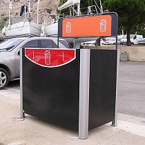 Pantallas cubre contenedores de residuos