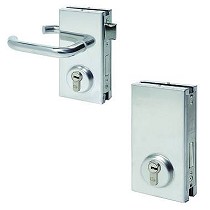 Cerraduras y cerraderos para puertas de cristal