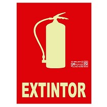 Seales extintor con texto