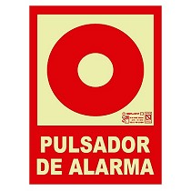 Seales pulsador de alarma con texto