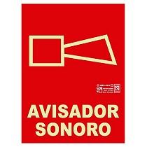Seales de avisador sonoro con texto