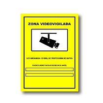 Carteles de zona videovigilada