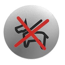 Placas informativas prohibido perros