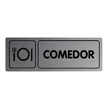Placa informativa rectangular comedor