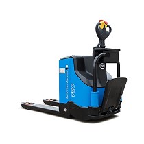 Transpaleta de alta velocidad con barras laterales plegables y plataforma