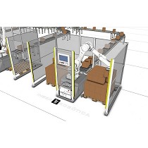 Clulas compactas de paletizado mediante robots industriales