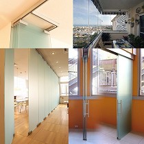 Particiones y tabiques mviles de vidrio