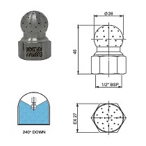 Boquillas fijas para lavado de pasteurizadores y tanques a alta presin
