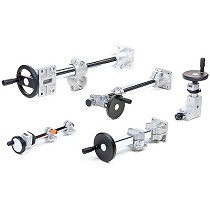 Abrazaderas modulares de aluminio-inoxidable y unidades lineales