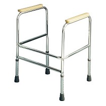 Reposabrazos de aluminio para inodoro