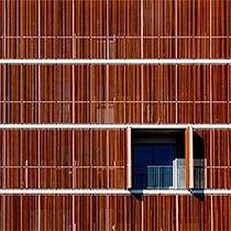 Celosas tubulares de madera