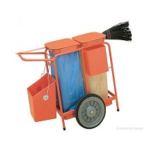 Carro doble de limpieza urbana